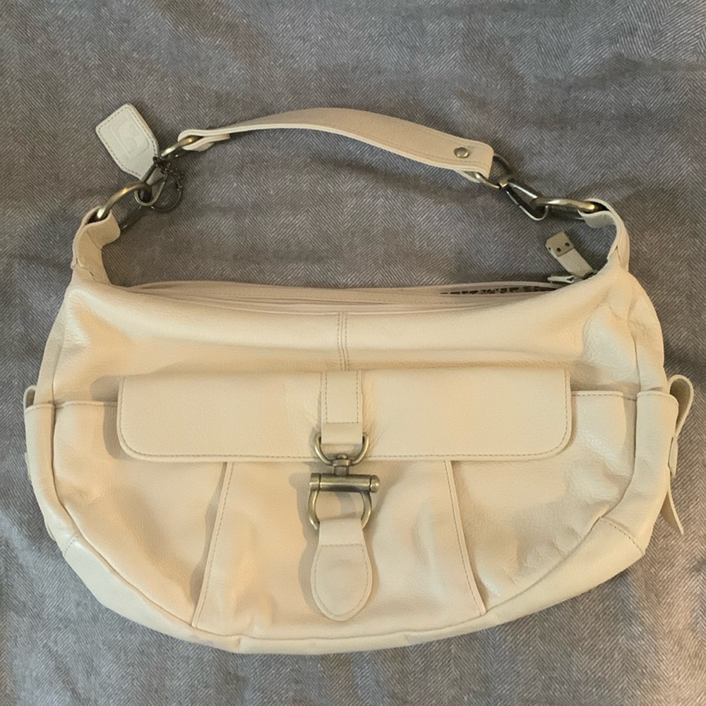 Soprano Cream Leather Purse